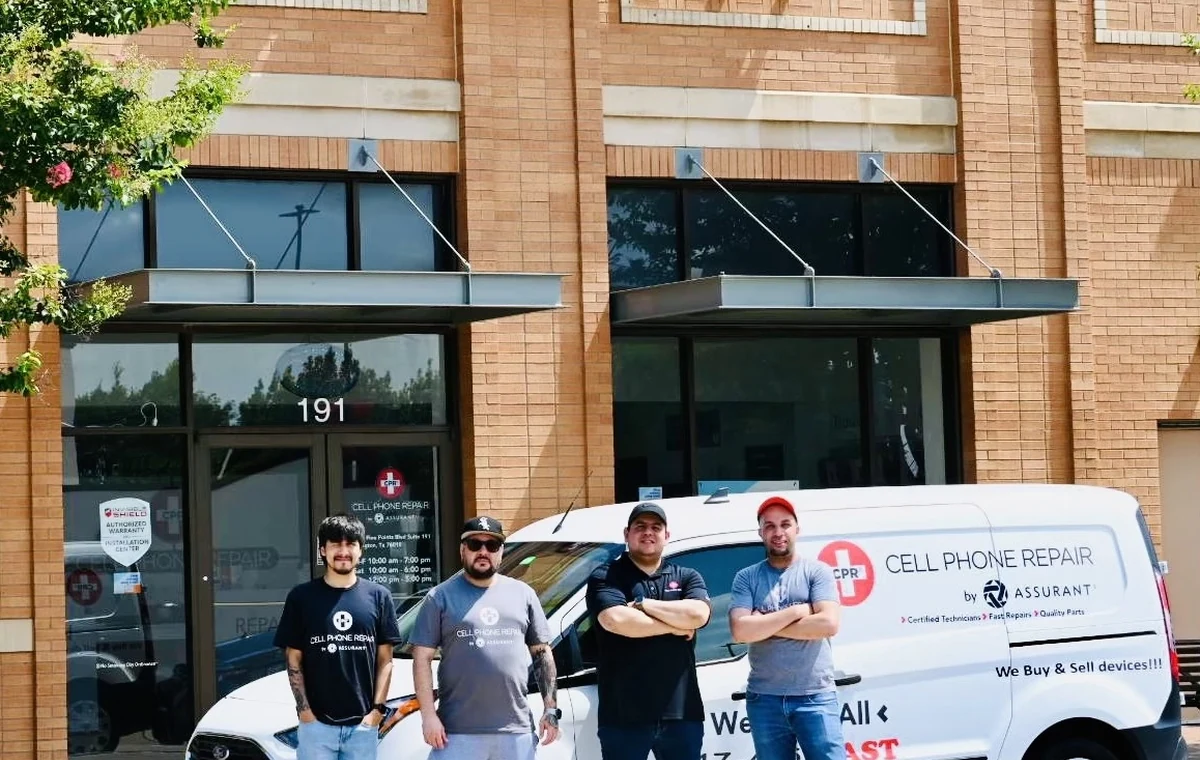 CPR DFW team in front of CPR Cell Phone Repair van